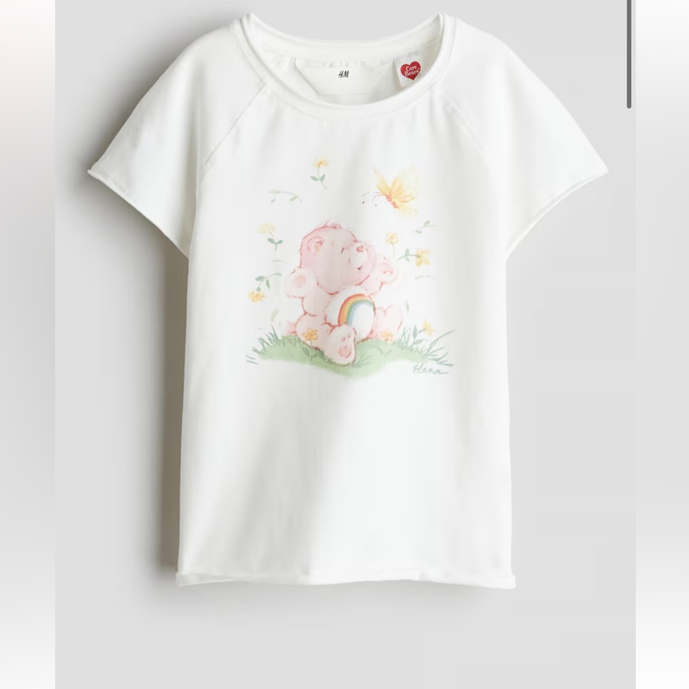 H&M Cream Kids Tee with Care Bears Design